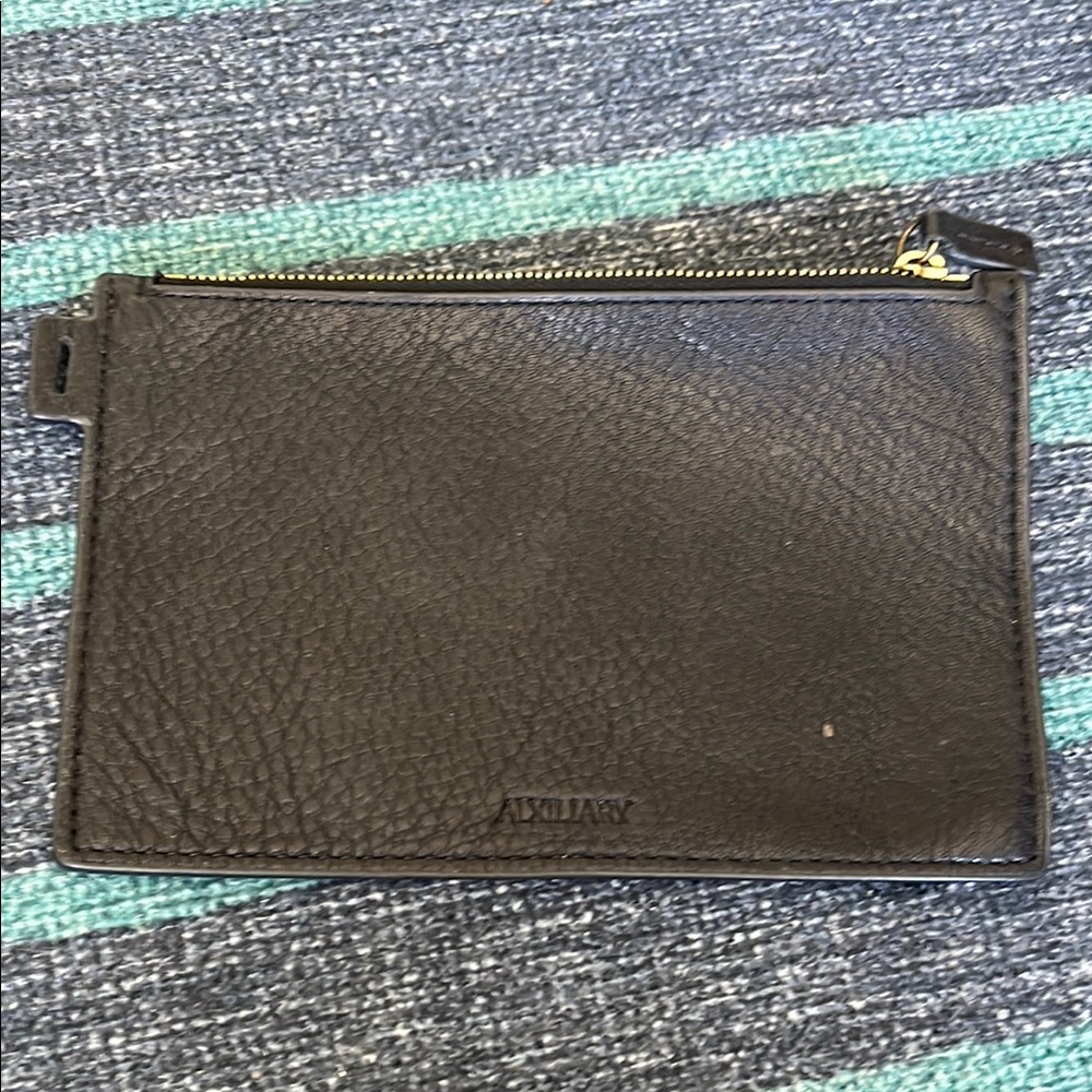 Auxiliary Black Leather Wallet Sleek Design